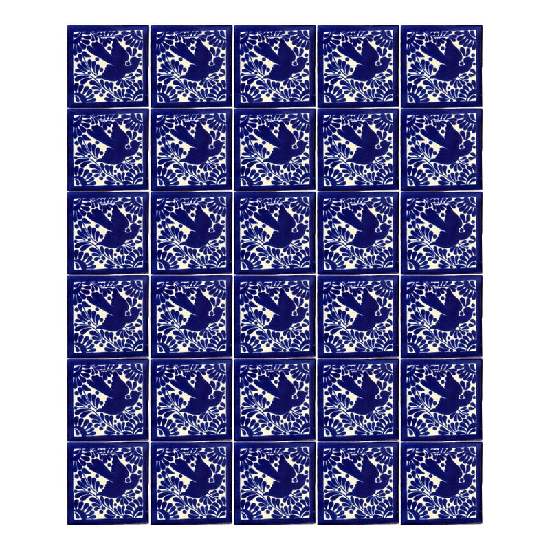 Azulejo Artesanal Talavera Liso 90pz #acls-128