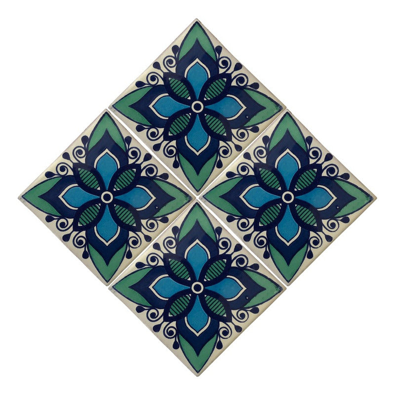 Azulejo Artesanal Talavera Liso 90pz #acln-31