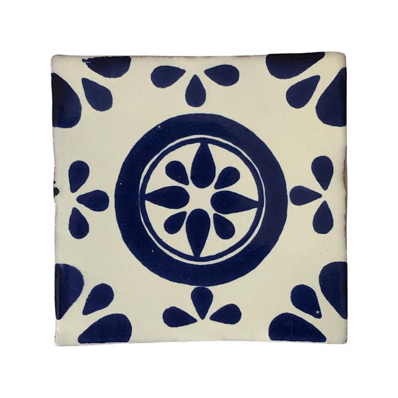 Azulejo 10.5cm Artesanal Talavera Liso 90pz #acls-50