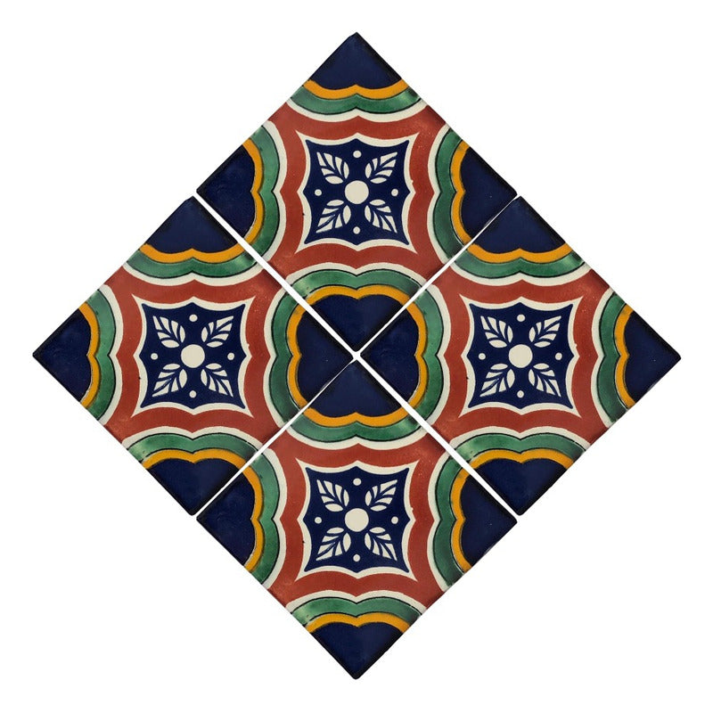 Azulejo Artesanal Talavera Liso 90pz #acln-40