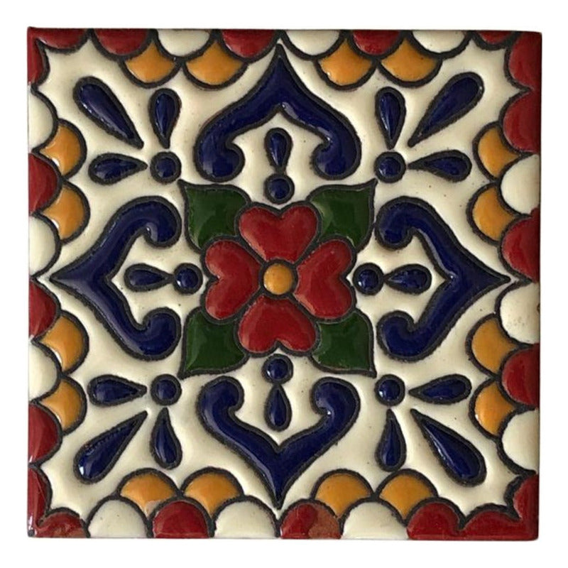 Azulejo Artesanal Talavera Relieve 90pz #acrs-22