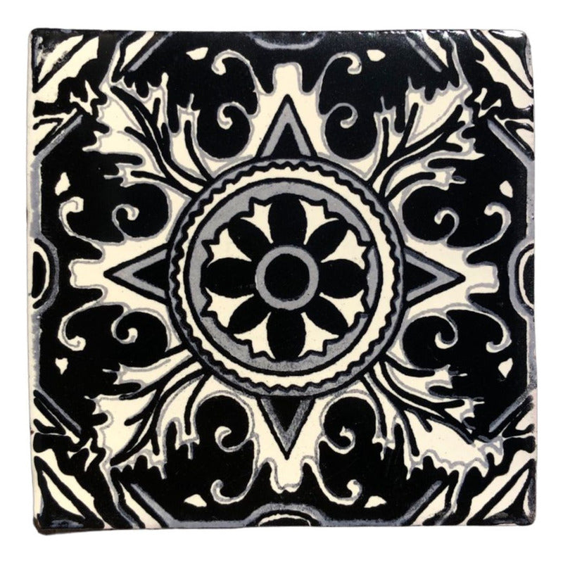 Azulejo 10.5cm Artesanal Tipo Talavera Liso 90pz #acls Acls-104