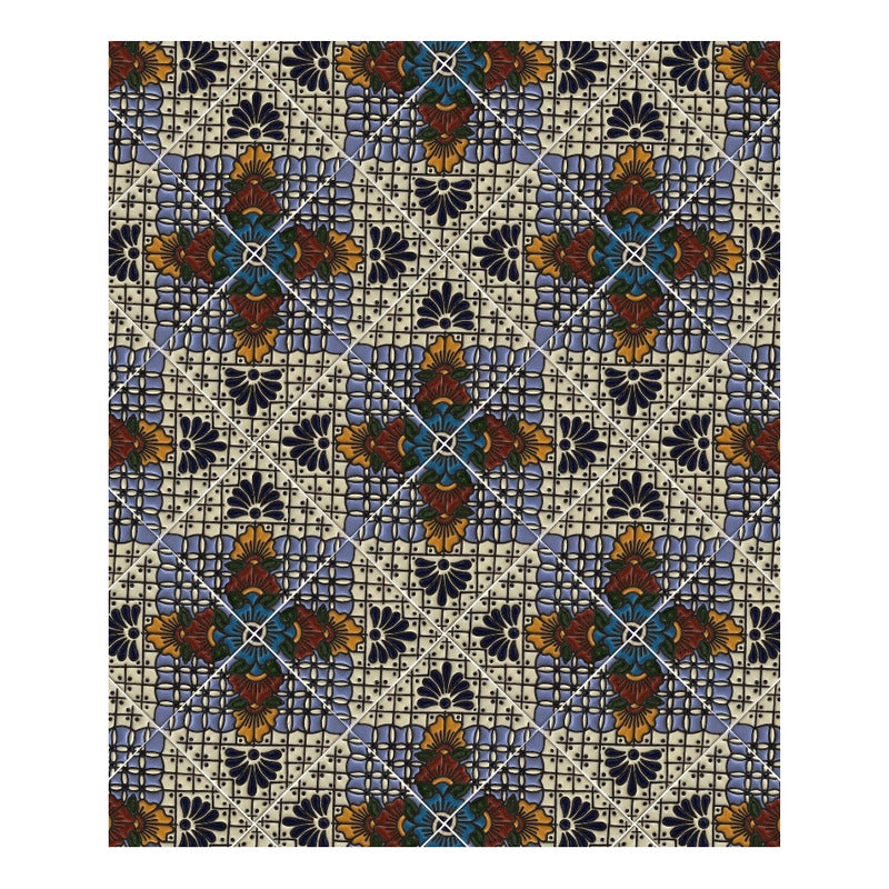 Azulejo 11cm Artesanal Talavera Relieve 90pz #acrs-19