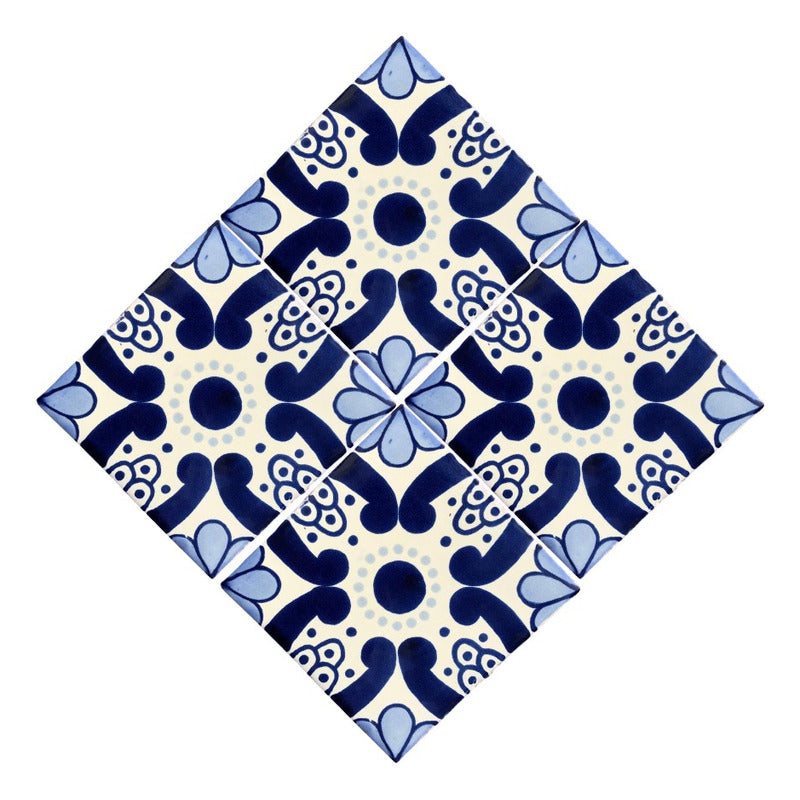 Azulejo Artesanal Tipo Talavera Liso 90pz #acls-85