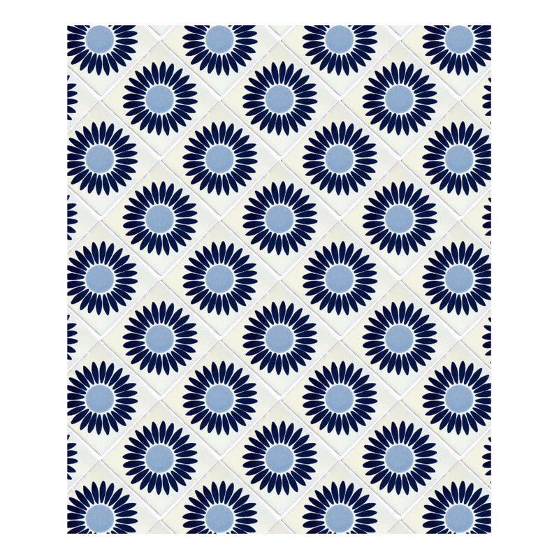 Azulejo 10.5cm Artesanal Tipo Talavera Liso 90pz #acls-87