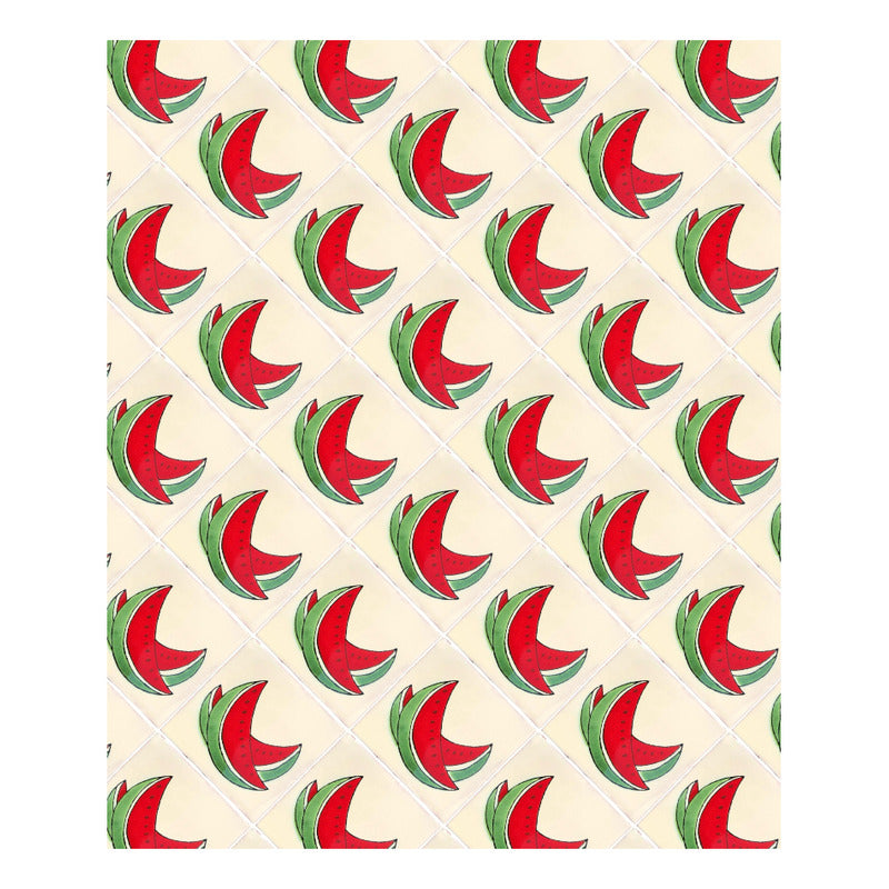 Azulejo 10.5cm Artesanal Tipo Talavera Liso 90pz #acln-11