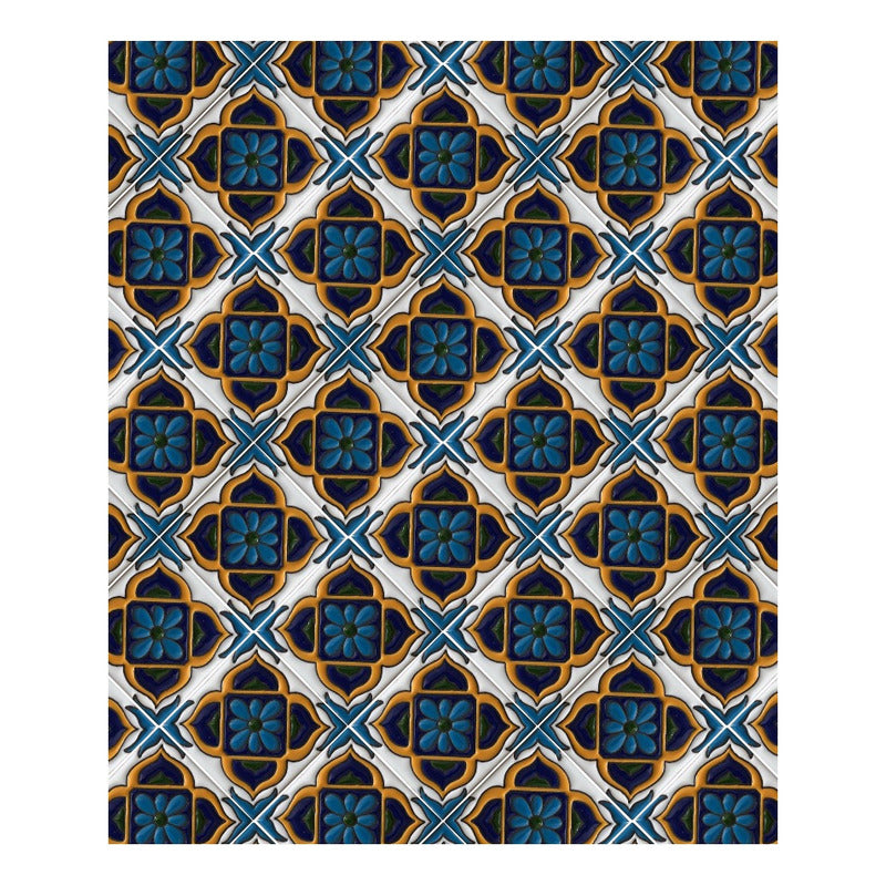 Azulejo 11cm Artesanal Talavera Relieve 90pz #acrs-16