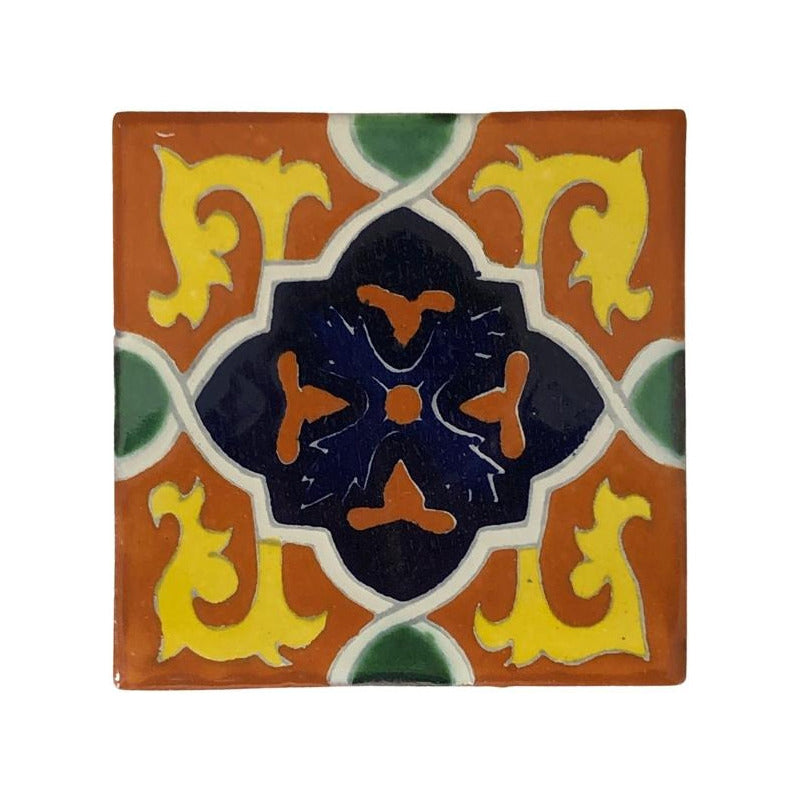 Azulejo 10.5cm Artesanal Tipo Talavera Liso 90pz #acln Acln-30