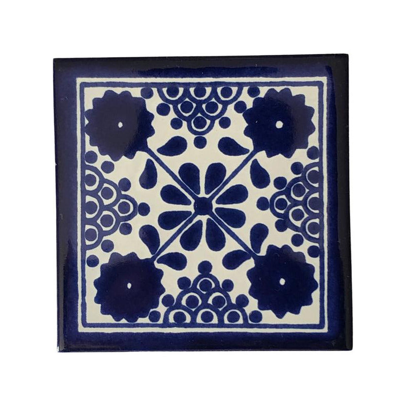 Azulejo 10.5cm Artesanal Talavera Liso 90pz #acls-52