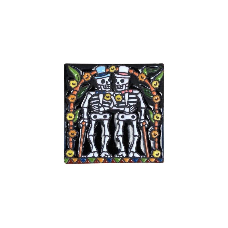 Azulejo 11cm Artesanal Tipo Talavera Relieve 90pz #acre Acre-02