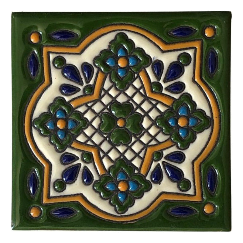Azulejo Artesanal Talavera Relieve 90pz #acrs-39