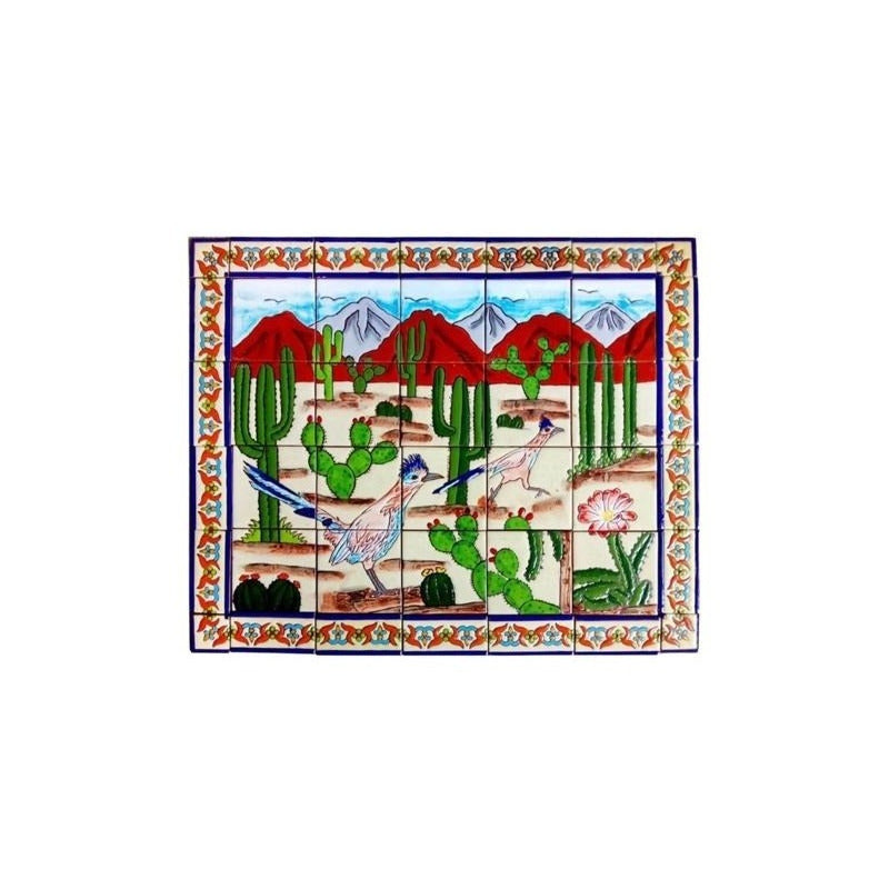 Mural 20pz Azulejo Artesanal Tipo Talavera Relieve #01