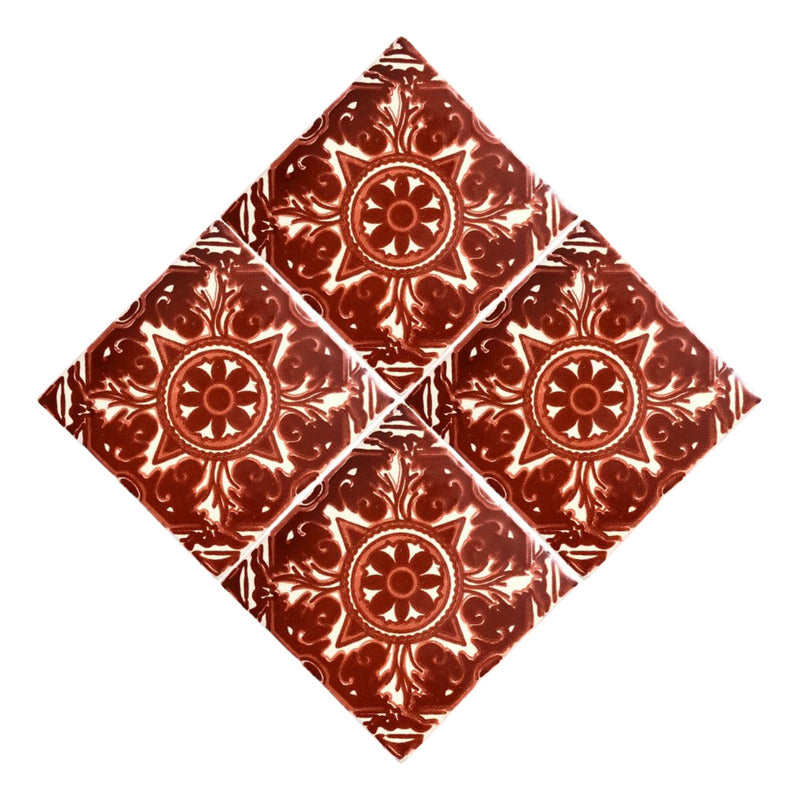 Azulejo 10.5cm Artesanal Tipo Talavera Liso 90pz #acls-92