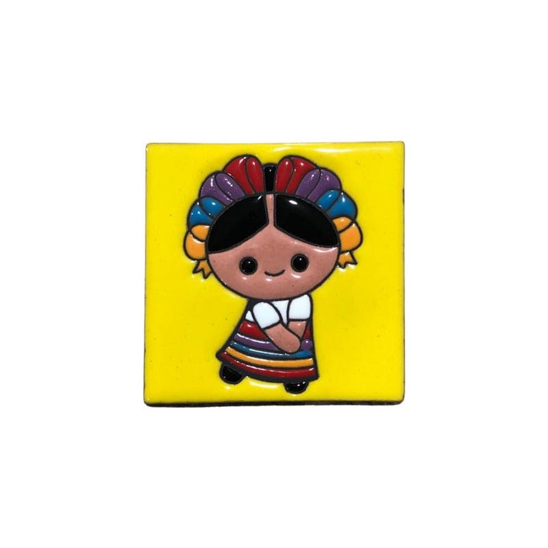 Azulejo 11cm Artesanal Tipo Talavera Relieve 30pz #acrn Acrn-30