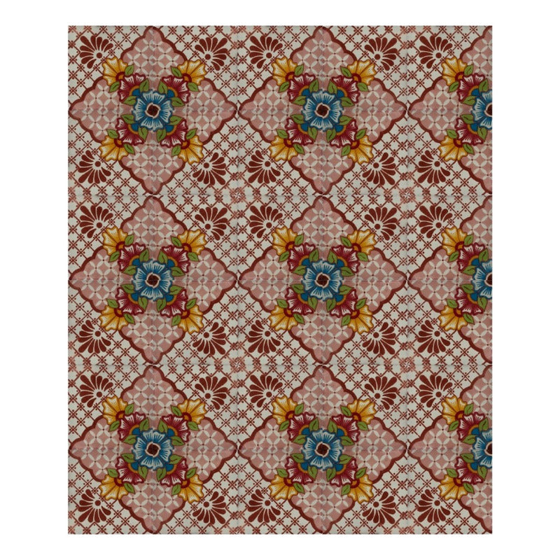 Azulejo 10.5cm Artesanal Tipo Talavera Liso 90pz #acln Acln-34