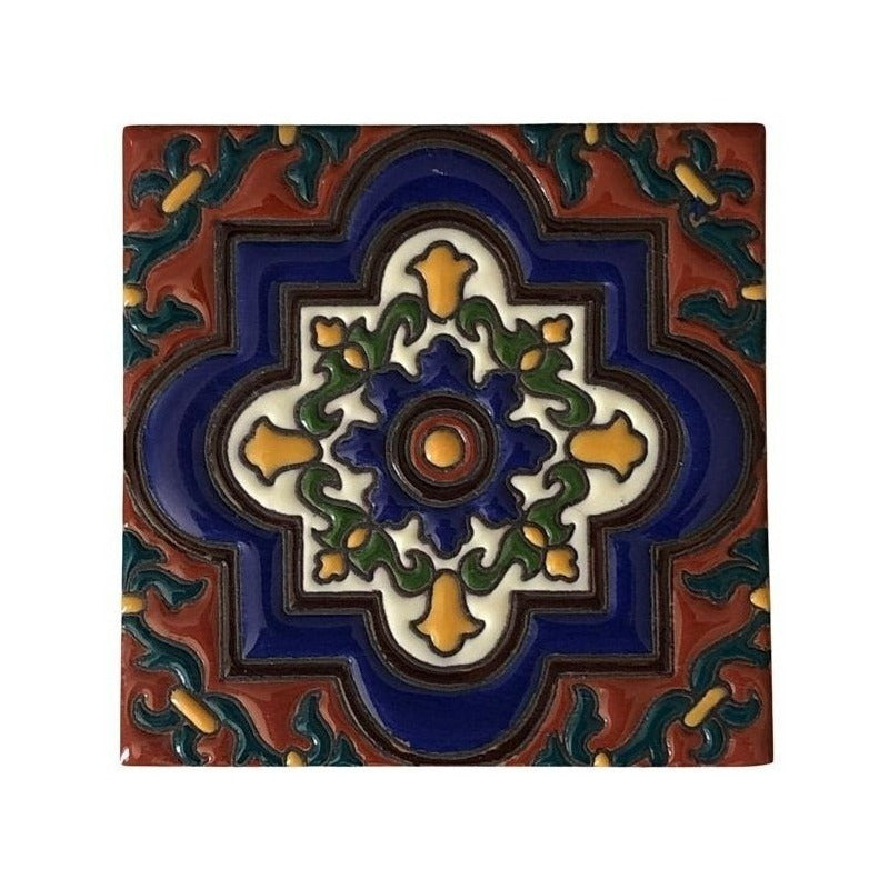 Azulejo Artesanal Tipo Talavera Relieve 90pz #acrs-10