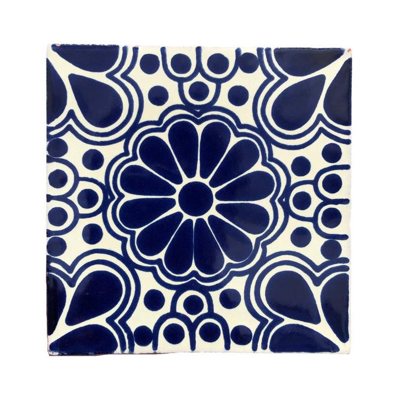 Azulejo 10.5cm Artesanal Talavera Liso 90pz #acls-56
