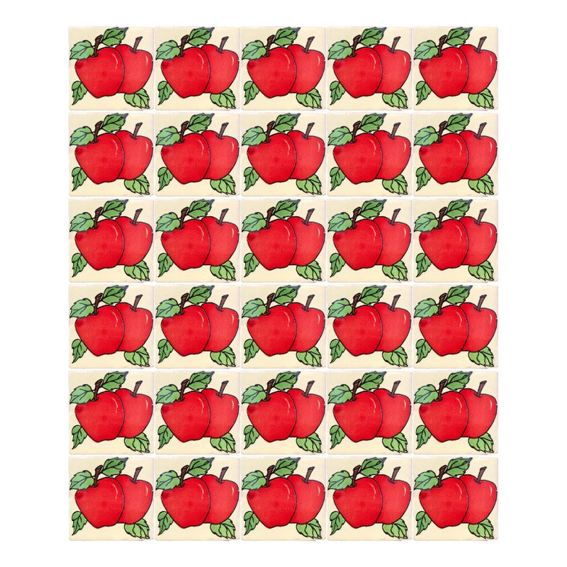 Azulejo 10.5cm Artesanal Talavera Liso 90pz #acln-06