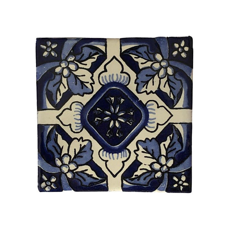 Azulejo 10.5cm Artesanal Tipo Talavera Liso 90pz #acln-25