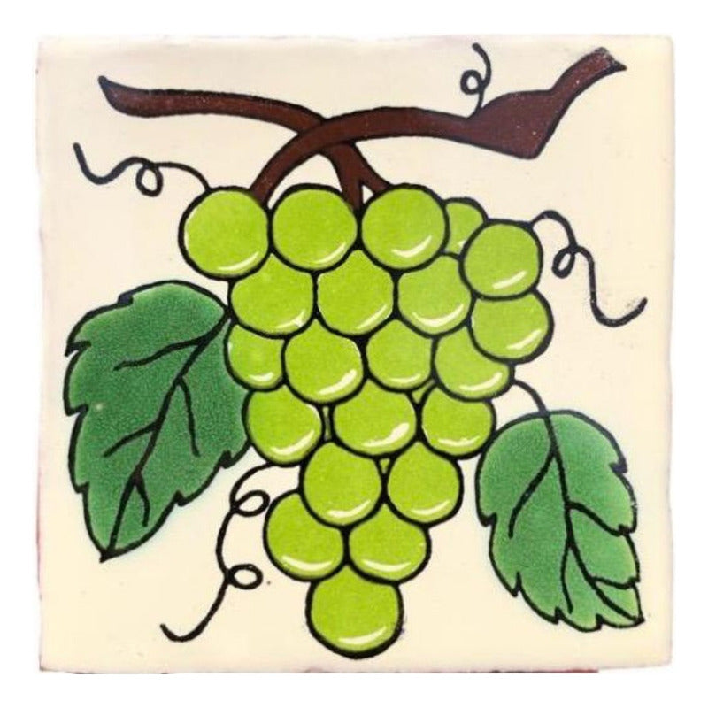 Azulejo 10.5cm Artesanal Talavera Liso 90pz #acln-13