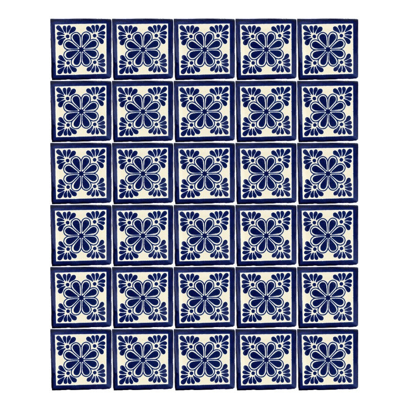 Azulejo Artesanal Tipo Talavera Liso 90pz #acls-59