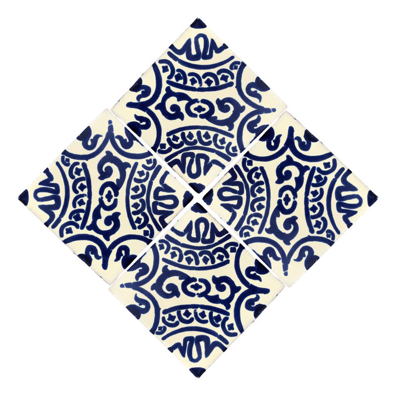 Azulejo 10.5cm Artesanal Tipo Talavera Liso 90pz #acls-57