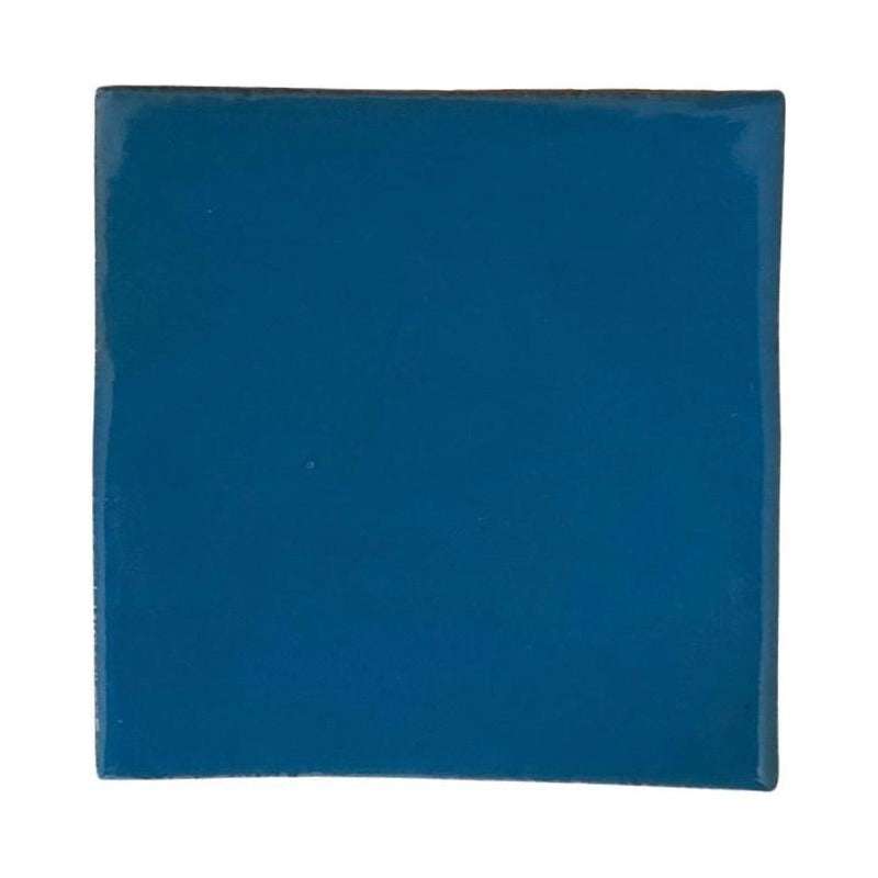 Azulejo Artesanal Talavera Liso 90pz Azul Turquesa