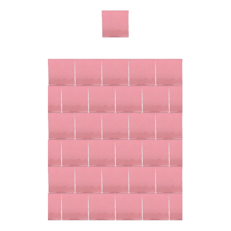 Azulejo 15.5cm Artesanal Talavera Liso 44pz Colores Rosa 64