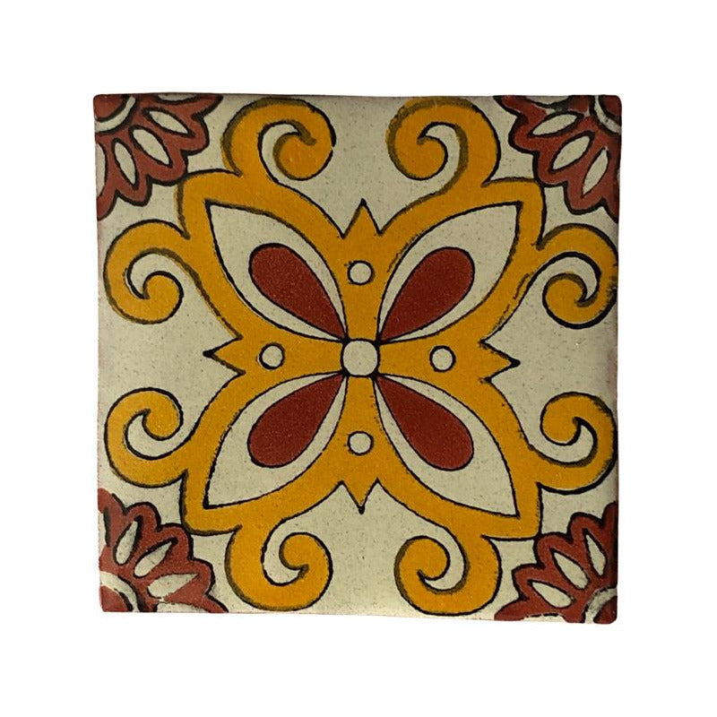 Azulejo 10.5cm Artesanal Tipo Talavera Liso 90pz #acln-19