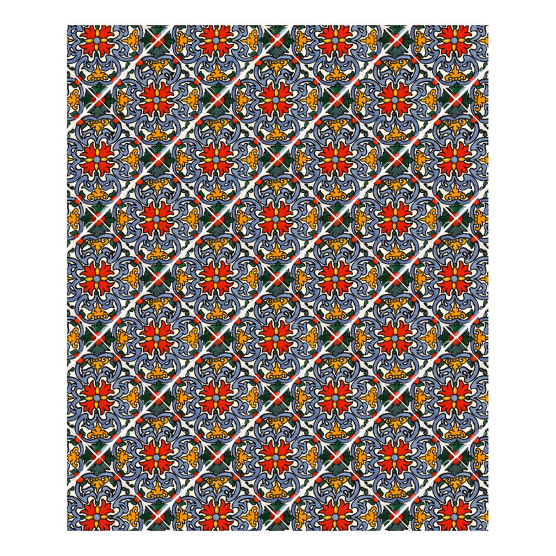 Azulejo 10.5cm Artesanal Tipo Talavera Liso 90pz #acln-45