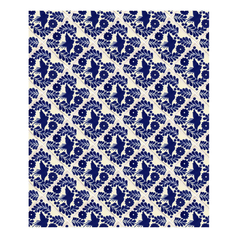 Azulejo 10.5cm Artesanal Tipo Talavera Liso 90pz #acls Acls-135