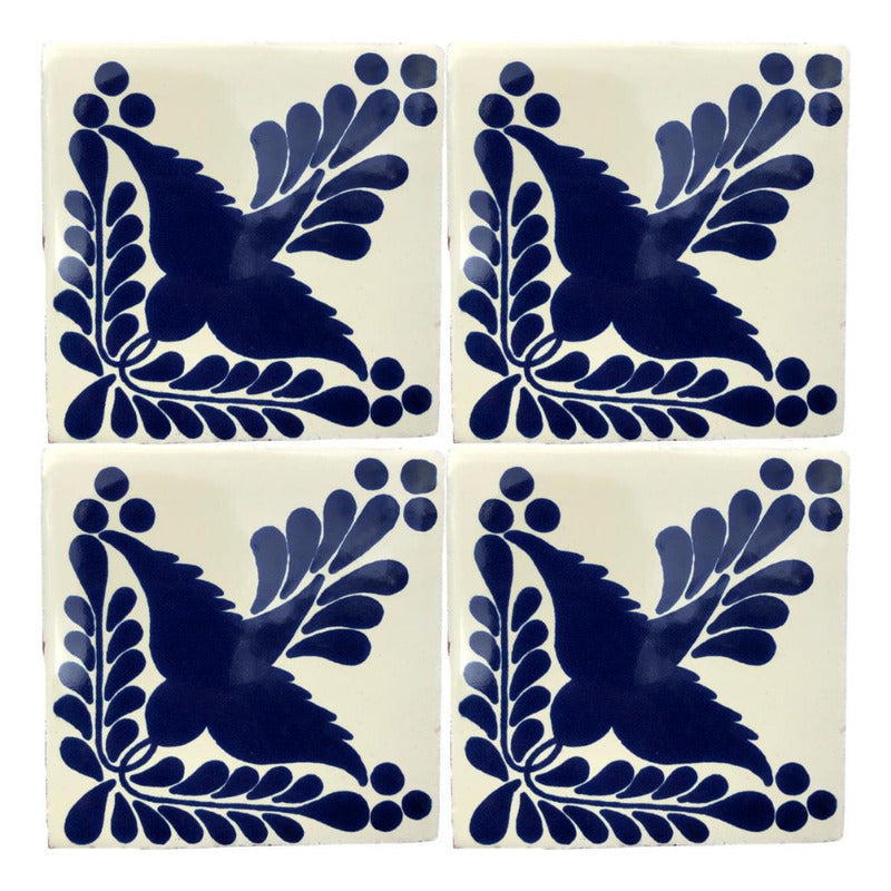 Azulejo 10.5cm Artesanal Tipo Talavera Liso 90pz #acls-62