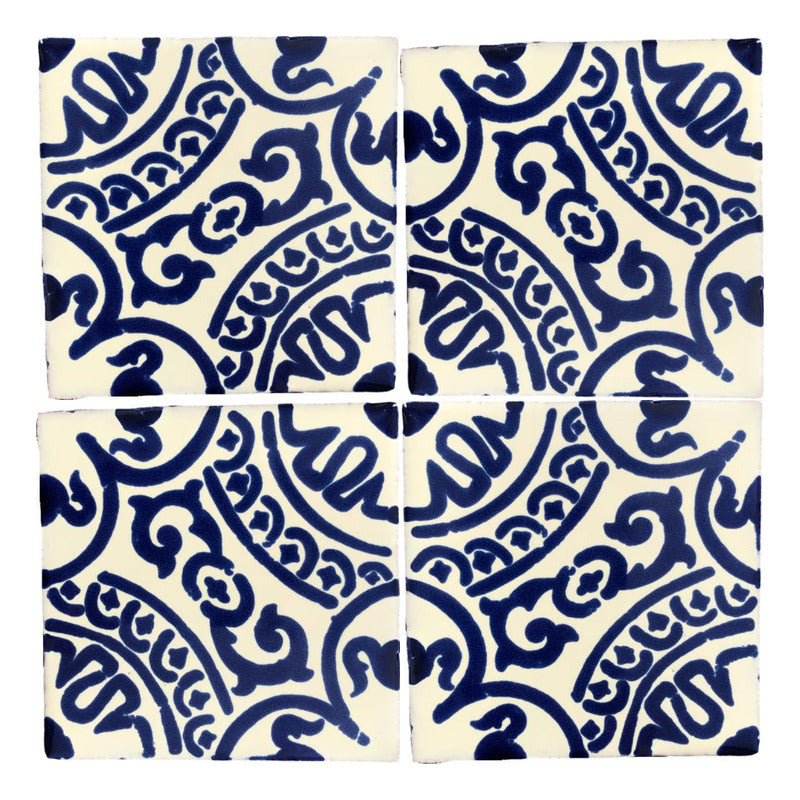 Azulejo 10.5cm Artesanal Talavera Liso 90pz #acls-57