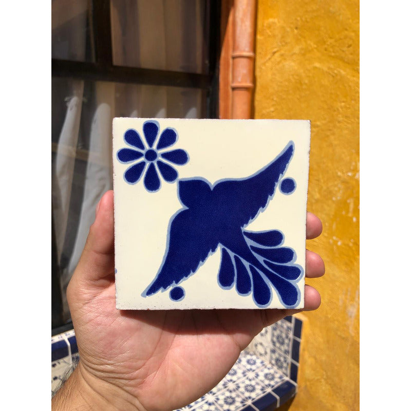 Azulejo 10.5cm Artesanal Talavera Liso 90pz #acls-133