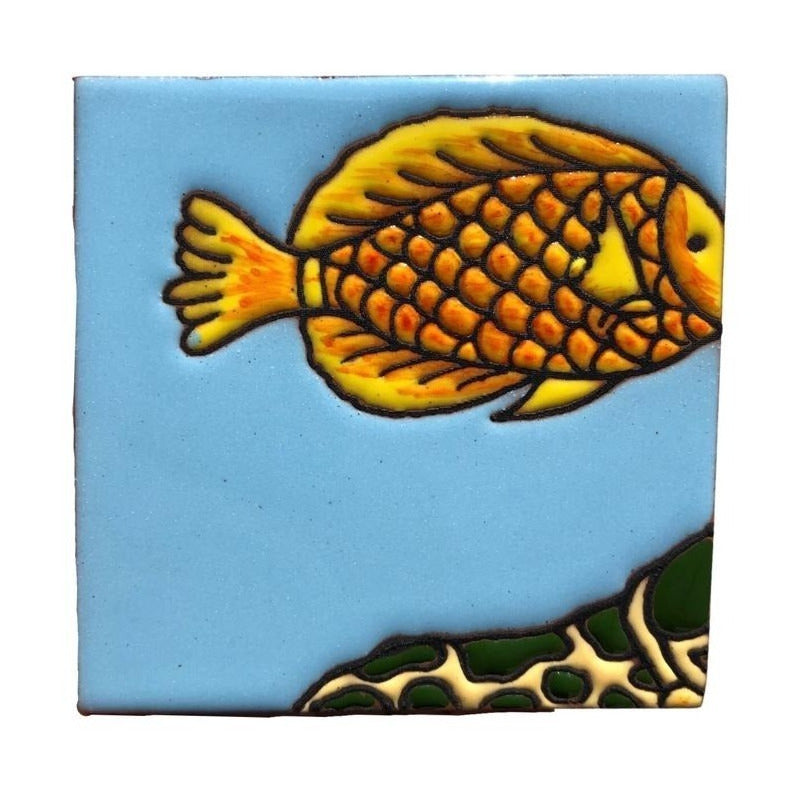 Mural 24pz Azulejo Artesanal Tipo Talavera Relieve #02