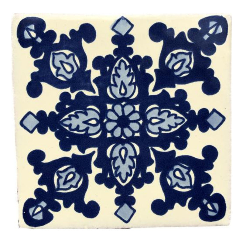 Azulejo 10.5cm Artesanal Tipo Talavera Liso 90pz #acls Acls-90