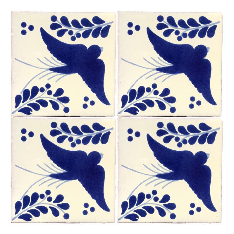 Azulejo 10.5cm Artesanal Talavera Liso 90pz #acls-131