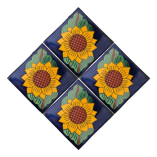 Azulejo 10.5cm Artesanal Talavera Liso 90pz #acln-15