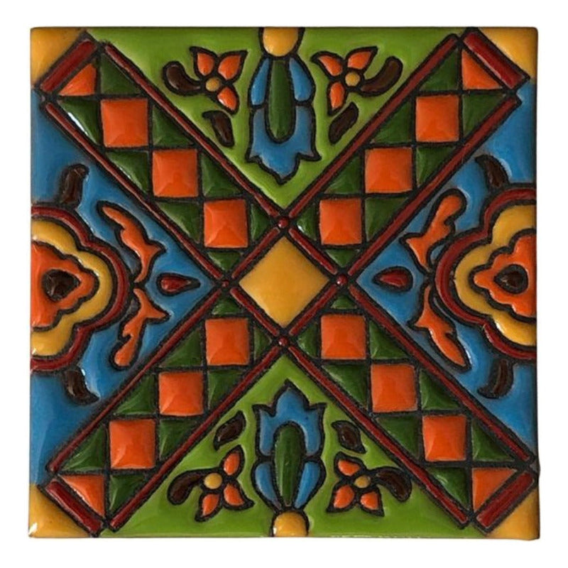 Azulejo Artesanal Talavera Relieve 90pz #acrs-13