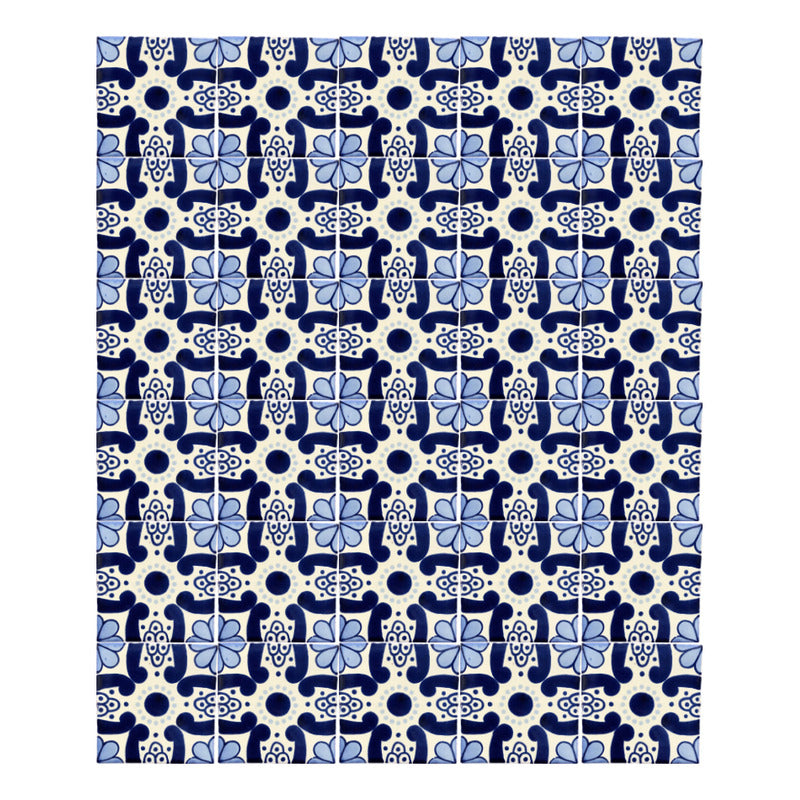 Azulejo 10.5cm Artesanal Talavera Liso 90pz #acls-85