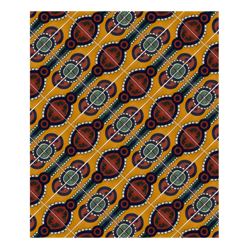 Azulejo 10.5cm Artesanal Tipo Talavera Liso 90pz #acln-23