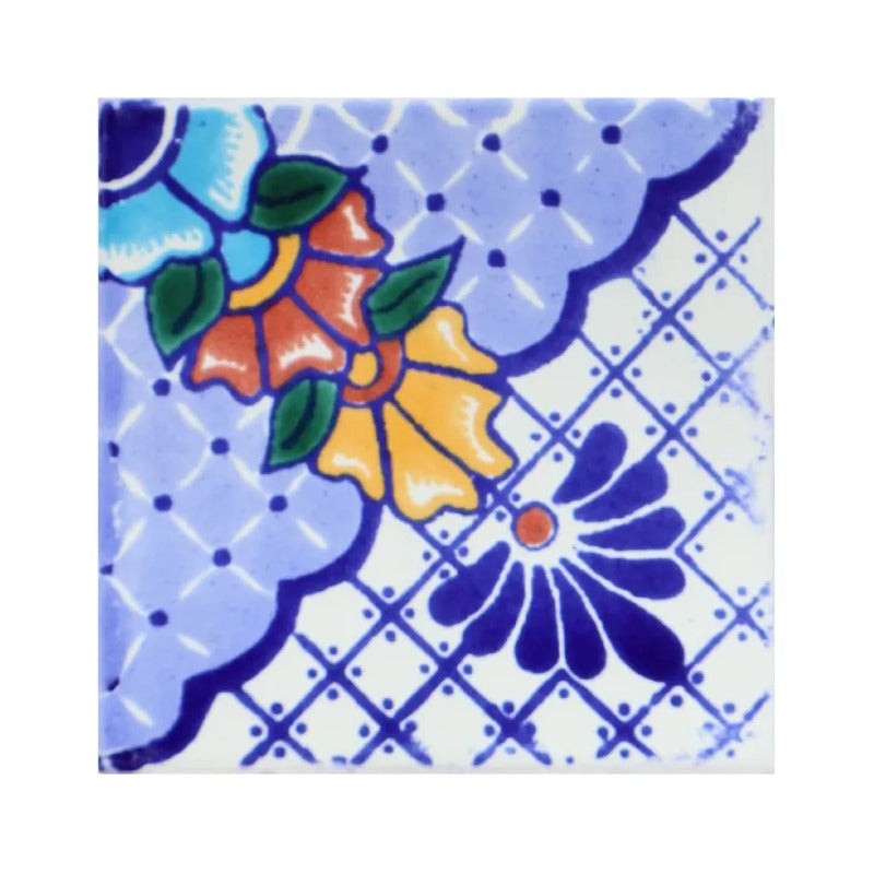 Azulejo Cerámico Artesanal 1m2  Alhambra 14 Blanco