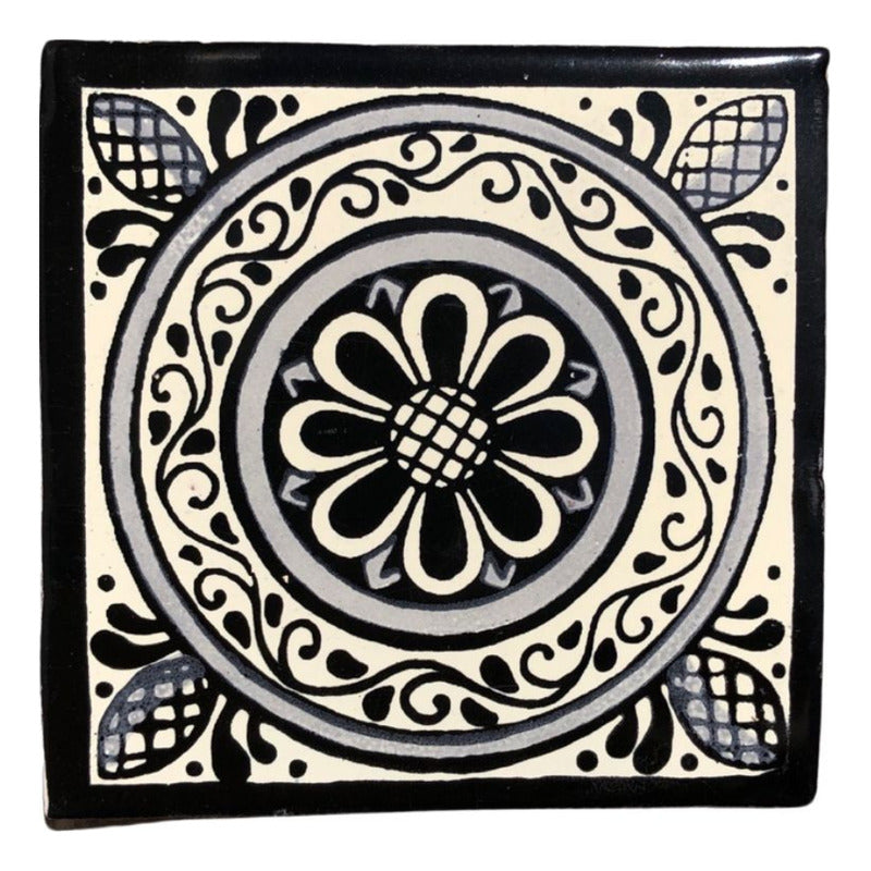 Azulejo 10.5cm Artesanal Tipo Talavera Liso 90pz #acls Acls-113