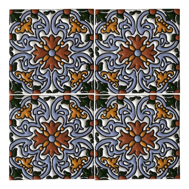 Azulejo Artesanal Talavera Relieve 90pz #acrs-09