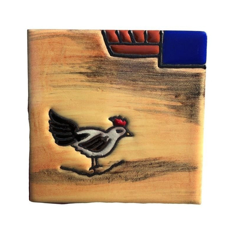 Mural 24pz Azulejo Artesanal Tipo Talavera Relieve #m024-07