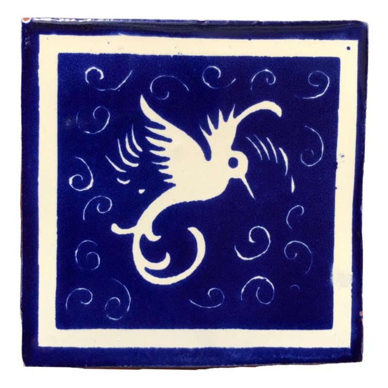 Azulejo 10.5cm Artesanal Tipo Talavera Liso 90pz #acls Acls-122