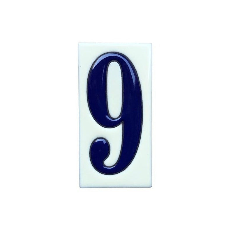 Número Azulejo Artesanal Tipo Talavera Relieve 10pz #anrs-01