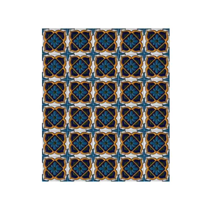 Azulejo Artesanal Tipo Talavera Relieve 90pz #acrs-16