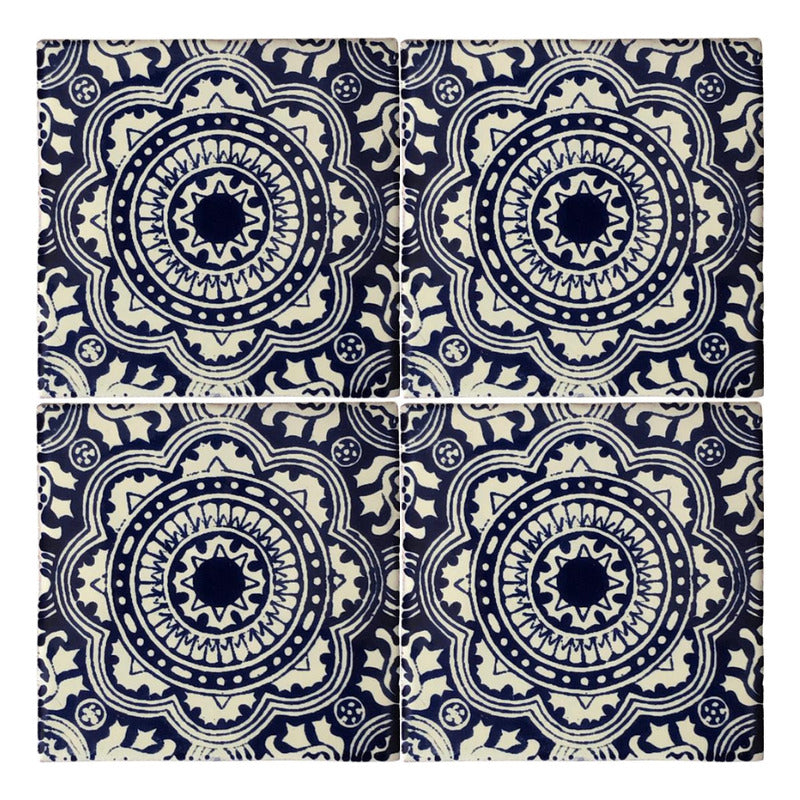 Azulejo 10.5cm Artesanal Tipo Talavera Liso 90pz #acls Acls-49
