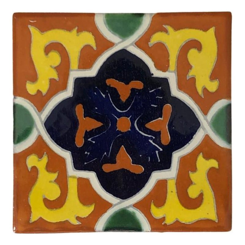 Azulejo 10.5cm Artesanal Talavera Liso 90pz #acln-30